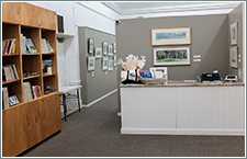 [Photo of Tthe Weathervane Book Shop's interior]